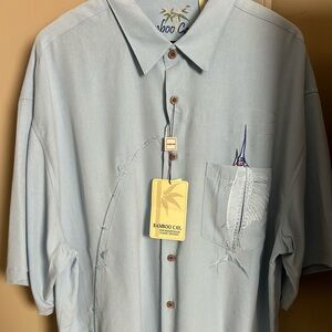 Royal Tropical Polynosic Camp Shirt by Bamboo Cay.